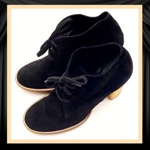J. CREW 👢 MACALISTER BLACK SUEDE HEELED BOOTS